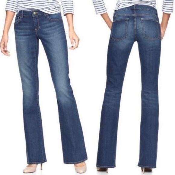 Gap Denim - GAP 1969 Sz 28/6 Long Curvy Low Rise Boot Cut Jeans Med Wash Y2K Flattering